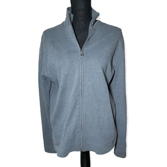 Gray Hugo Boss Zippered Jacket Medium - Picture 1 of 4